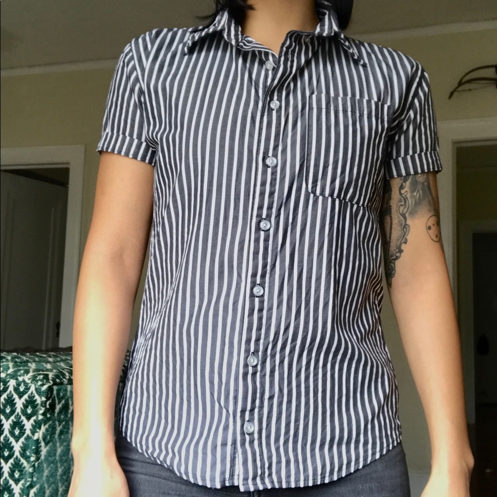 Xxs Striped American Apparel Dress shirt